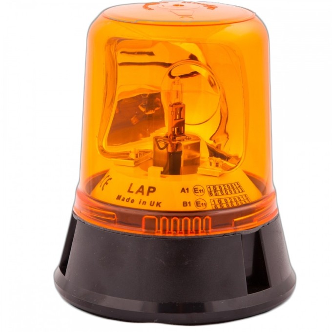 Girofar galben rotativ 12V cu prindere in 3 puncte